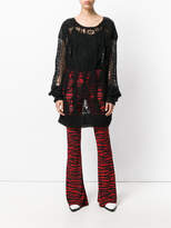 Thumbnail for your product : MM6 MAISON MARGIELA zebra stripe printed flared trousers