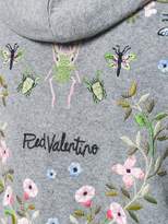 Thumbnail for your product : RED Valentino floral embroidered hoodie
