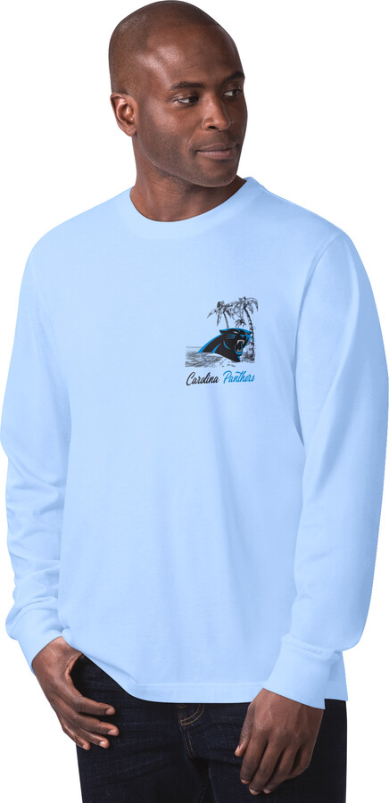Men's Margaritaville Light Blue Carolina Panthers It's Five O'Clock Somewhere Long Sleeve T-Shirt