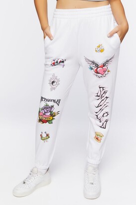 Forever 21 Women's Angelic Graphic Joggers in White Large - ShopStyle  Activewear Pants