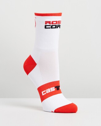 Castelli Men's White all socks - Men's Rosso Corsa 9cm Socks
