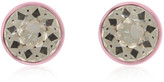 Thumbnail for your product : Givenchy Round earrings in baby-pink lacquered brass and crystal