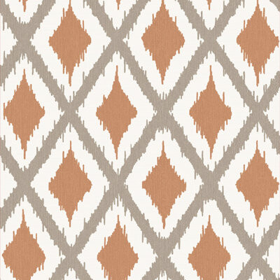 Dakota Fields Catrine Ikat Rust 33' L x 20'' W Smooth Wallpaper Roll.