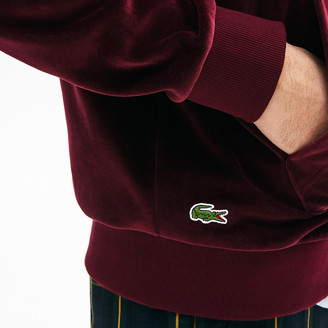 Lacoste Men's LIVE Signature Hooded Velvet Zip Sweatshirt - ShopStyle