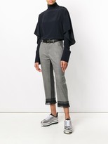 Thumbnail for your product : Prada sheer panel cropped trousers