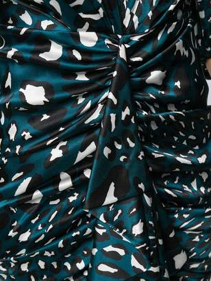 Alexandre Vauthier Leopard Print Draped Dress