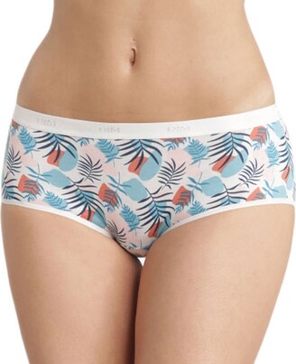 Dim Women's Les Pockets Coton Printed Brief Pack of 3