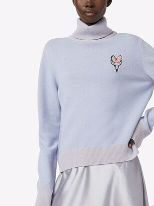 Marc Jacobs Embroidered-Motif Roll-Neck Jumper