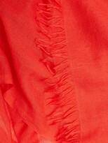 Thumbnail for your product : Brunello Cucinelli Fringed Cashmere And Silk-blend Scarf - Red