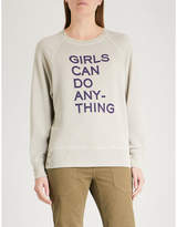 ZADIG & VOLTAIRE Upper slogan-print cotton-blend sweatshirt