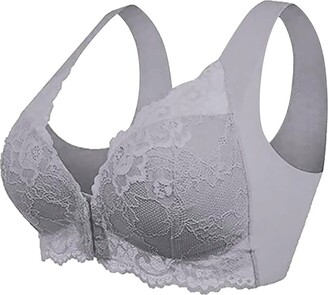 Generic Padded Bra No Underwire Women's Bra Front Closure 5D Shaping  Seamless Push Up (Silver Gray - ShopStyle