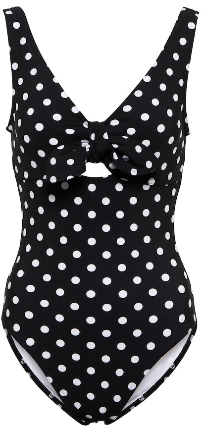 Karla Colletto Polka-dot self-tie swimsuit