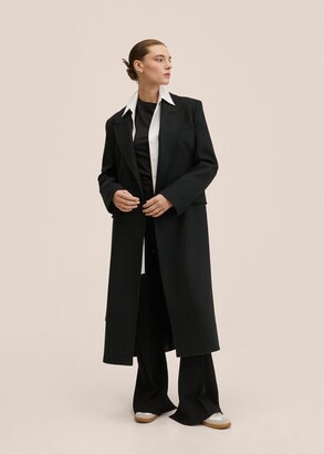 MANGO Oversize wool coat black - Woman - M