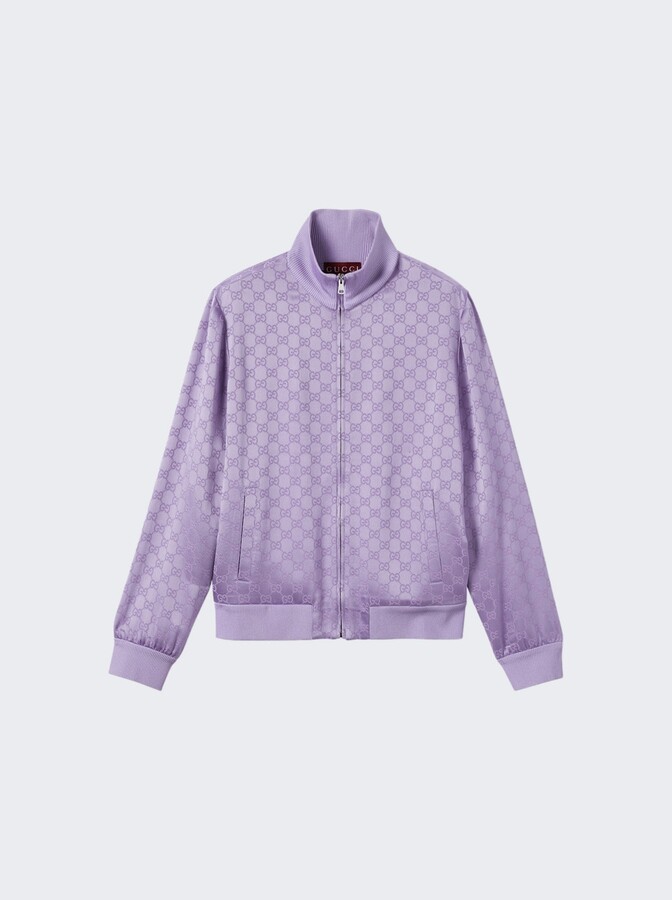 Gucci Jacquard Zip Jacket Wisteria Lilac