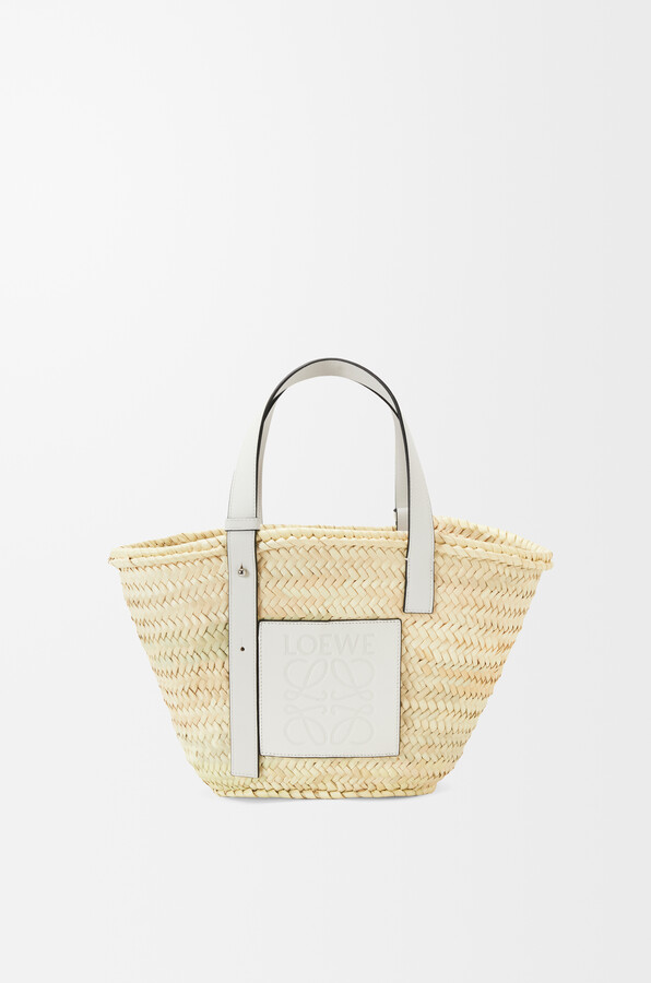 Loewe Basket Bag In Palm Leaf And leather skin For Woman