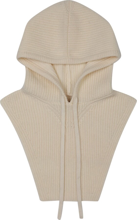 Callaite Cashmere Balaclava Cape - White