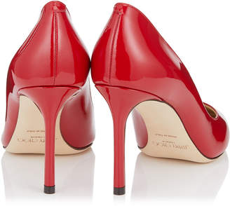 Jimmy Choo ROMY 85 Red Patent Pointy Toe Pumps