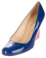 Thumbnail for your product : Kate Spade Leather Round-Toe Wedges