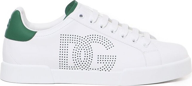 Dolce & Gabbana Portofino Logo Perforated Sneakers