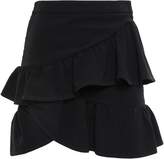 Thumbnail for your product : IRO Mica Wrap-effect Ruffled Crepe Mini Skirt