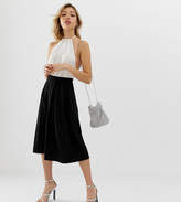 Thumbnail for your product : ASOS Petite DESIGN Petite midi skirt with box pleats