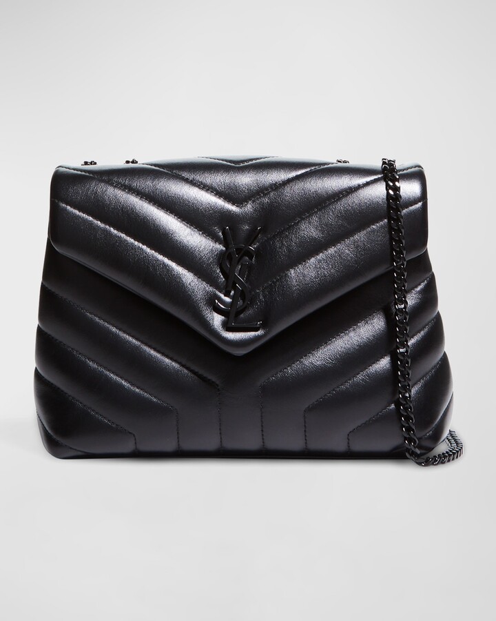Saint Laurent Loulou Small Matelasse Calfskin FlapTop Shoulder Bag