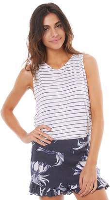 Roxy Womens Light And Bright Printed Tank Top White