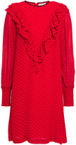 Thumbnail for your product : Ganni Mullin Ruffled Printed Georgette Mini Dress