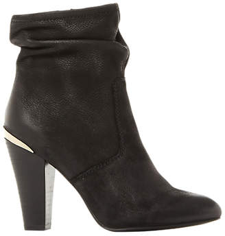 Steve Madden Wannabyy High Cone Heel Ankle Boots, Black Leather