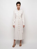 Thumbnail for your product : S Max Mara Zinco Buttoned Cotton Gabardine Dress