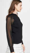 Thumbnail for your product : Edition10 Sheer Sleeve Knit Top