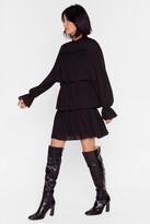 Thumbnail for your product : Nasty Gal Womens Tier Me Roar Ruffle Mini Dress - Black - 10