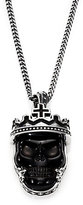 Thumbnail for your product : King Baby Studio Black Agate & Sterling Silver Skull Pendant Necklace