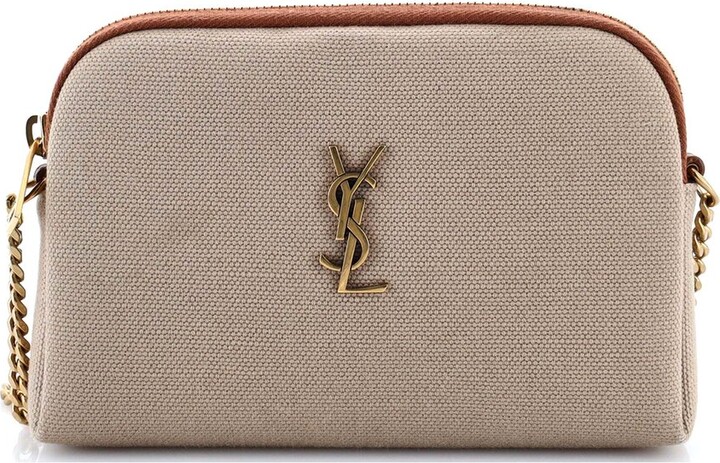 Saint Laurent Gaby Zipped Pouch Crossbody Canvas (Authentic Pre-Loved)