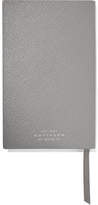 Thumbnail for your product : Smythson Panama Inspirations And Ideas Textured-leather Notebook - Gray