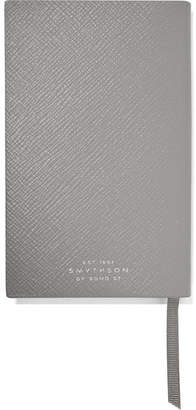 Smythson Panama Inspirations And Ideas Textured-leather Notebook - Gray