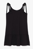 Thumbnail for your product : Nasty Gal Womens Just Tie Your Best Relaxed Mini Dress - Black - 6