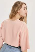 Thumbnail for your product : Topshop Tie Front Cropped Blouse