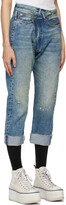 Thumbnail for your product : R 13 Blue Cross-Over Jeans