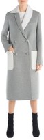 Thumbnail for your product : Fendi Sheared Mink Trim Double-Breasted Cashmere Coat