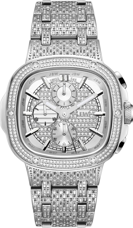 JBW Men's Heist Platinum Series 2.75 cttw Diamond Watch
