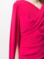 Thumbnail for your product : Talbot Runhof Rosedale draped cape-effect gown