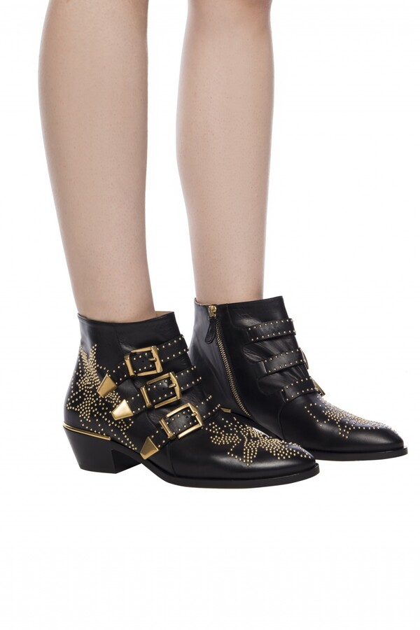 chloe studded booties