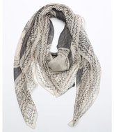 Thumbnail for your product : Alexander McQueen beige silk skull printed scarf