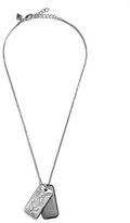 Thumbnail for your product : GUESS Double Dog Tag Necklace with Engraved Snake