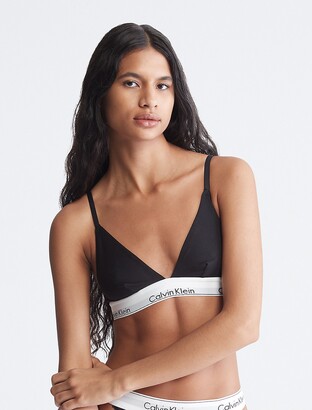 Calvin Klein Women's Modern Cotton Unlined Triangle Bralette - ShopStyle  Bras