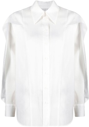 Sandro Ruffled-Detailing Long-Sleeved Shirt
