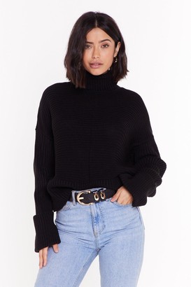 womens black chunky jumper