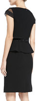 Thumbnail for your product : Tory Burch span class="product-displayname"]Ashley Cap-Sleeve Peplum Dress[/span]