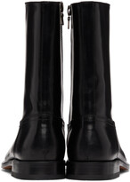 Thumbnail for your product : Dries Van Noten Black Leather Zip-Up Boots